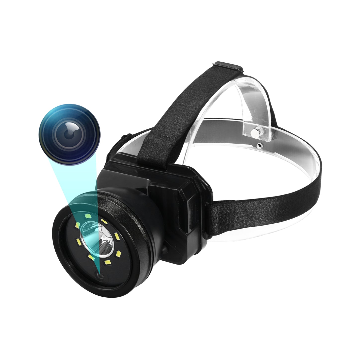 KS-901 LED Head Lamp Search Light Built in Audio Video Camera Recorder
