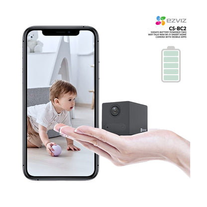 Ezviz CS-BC2 50days Battery Powered Two way Talk Mini Wi-Fi Smart Home Camera with Mobile Apps