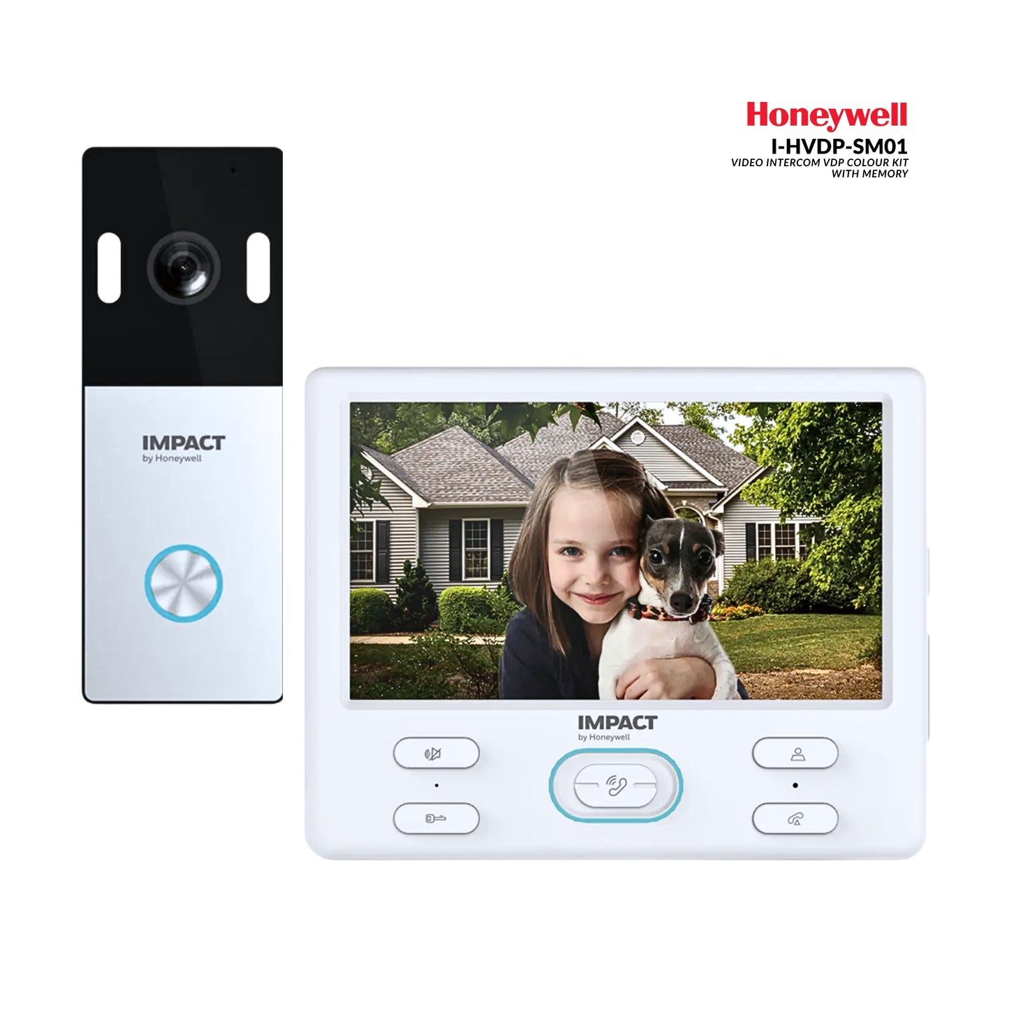 Honeywell Impact I-HVDP-SM01 7” Video Intercom VDP Colour Kit with Memory