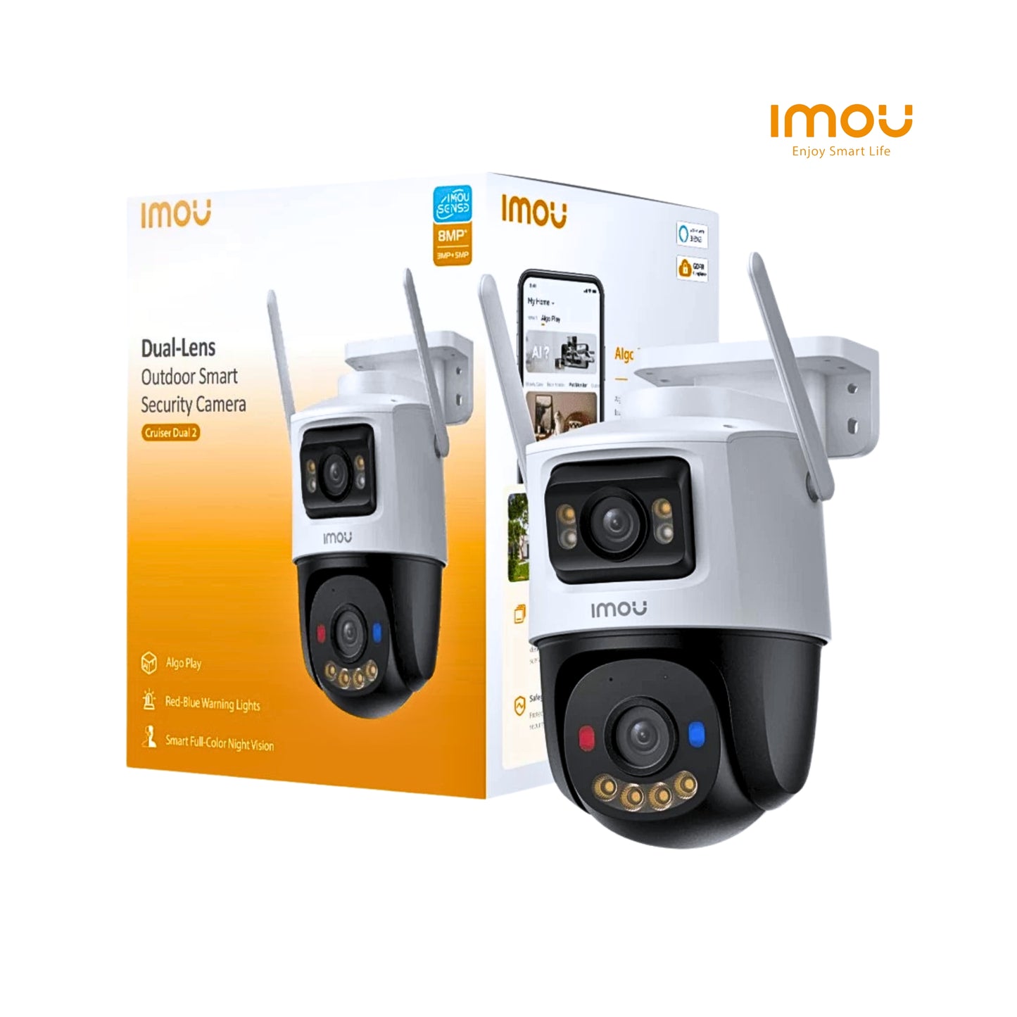 Imou Sense Cruiser Dual 2 10MP Dual Lens Full Color Outdoor P&T Wi-Fi Camera