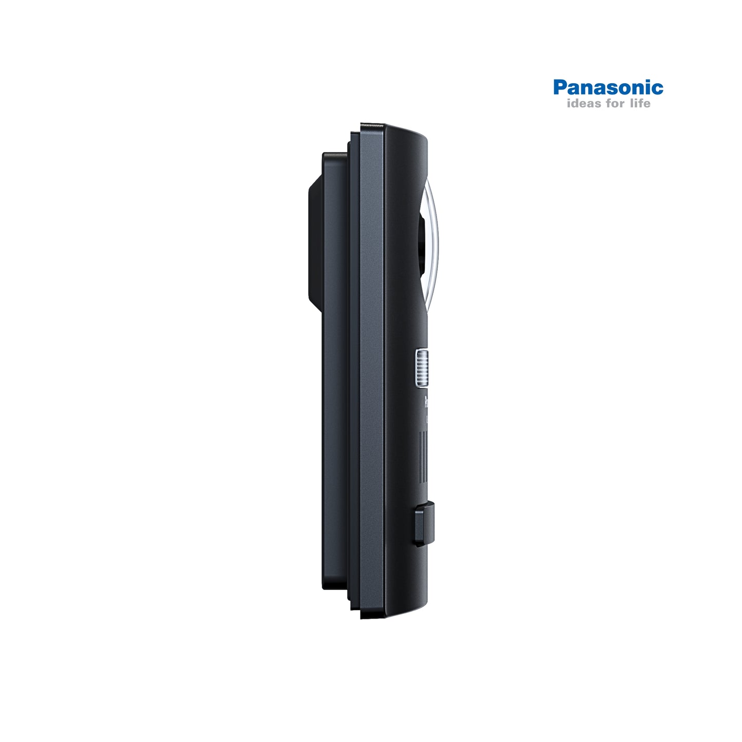 Black electronic device with Panasonic logo on a white background