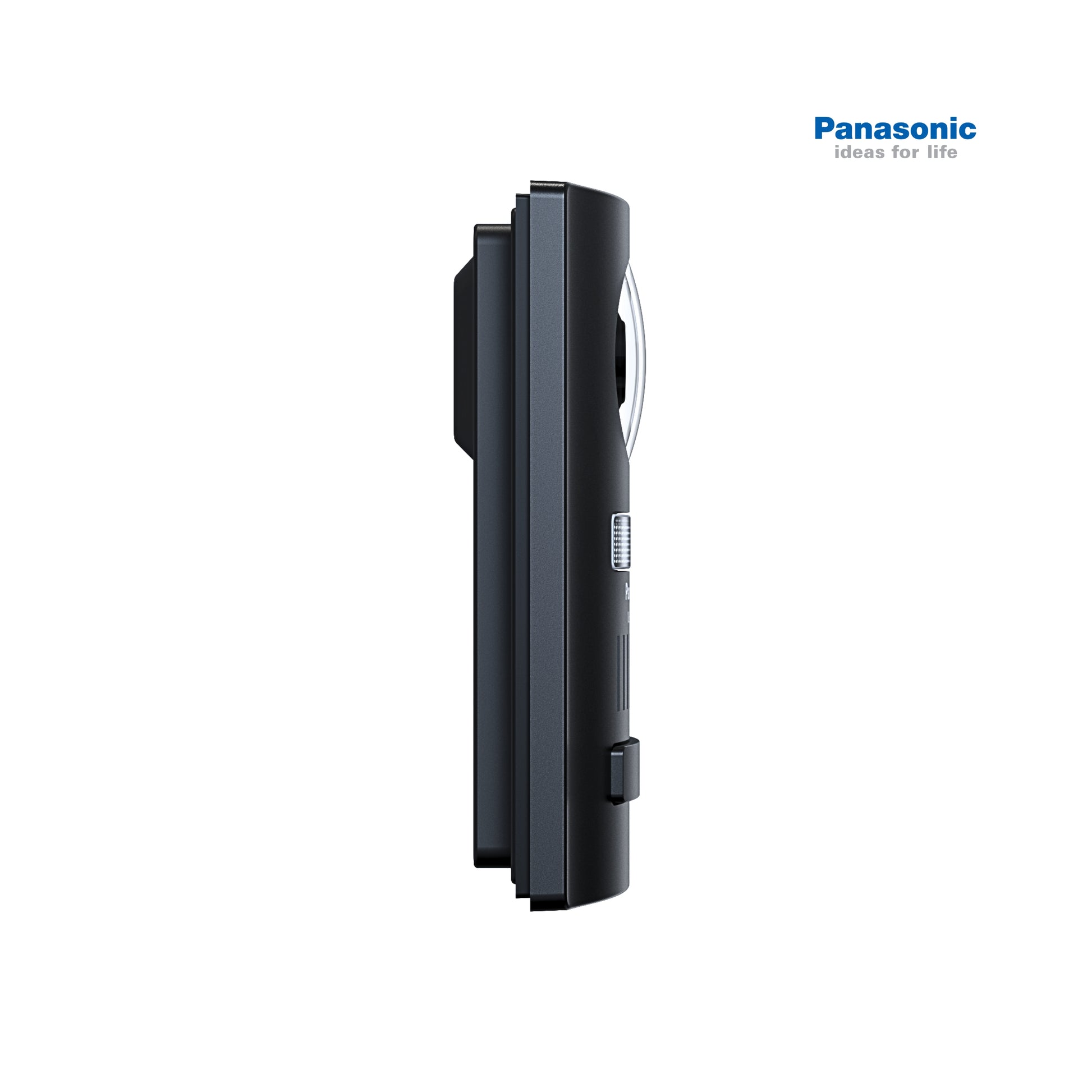 Black electronic device with Panasonic logo on a white background