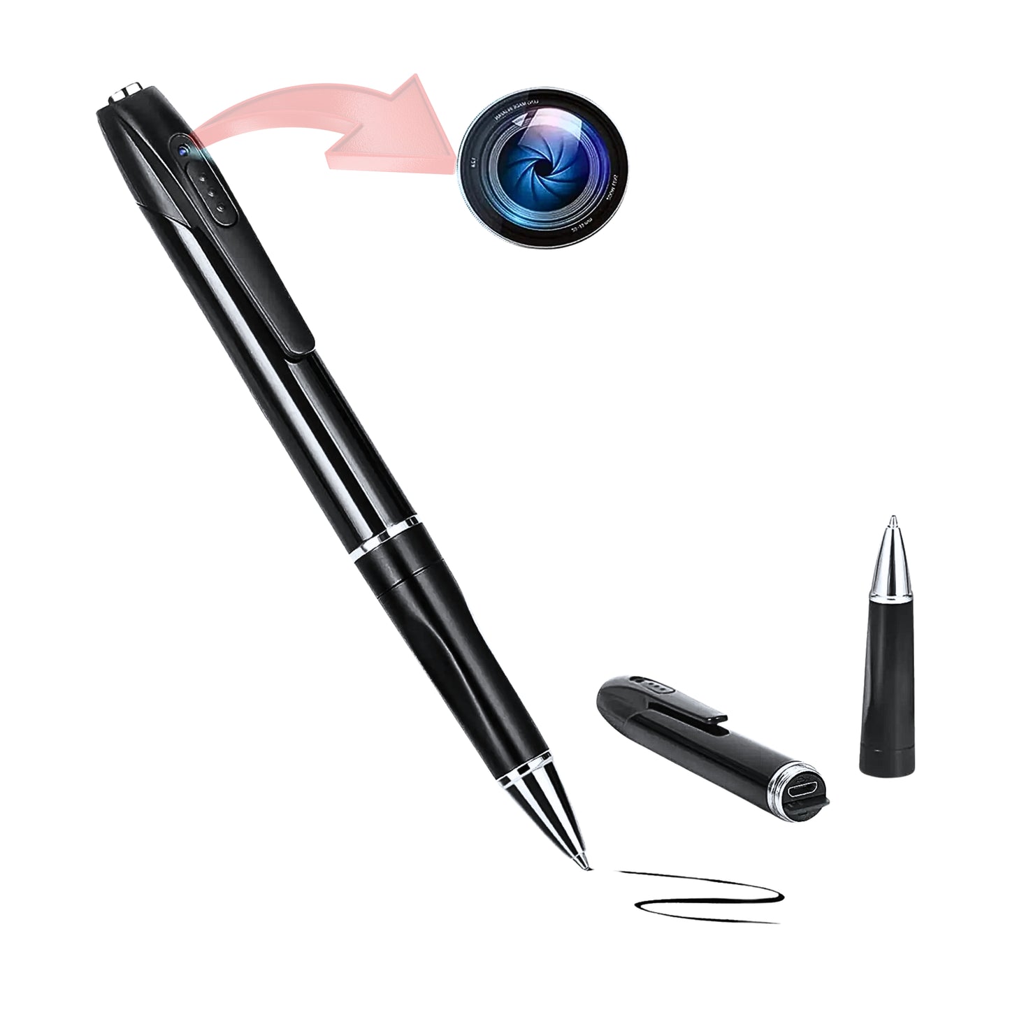 W8 Hidden Secret Audio Video 32GB Spy Pen Camera Recorder